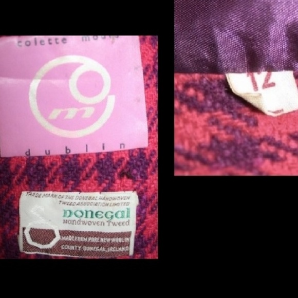 Handwoven Donegal Tweed Dizzy Check Jacket Blazer - Picture 5 of 6